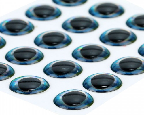 Ultra 3D Epoxy Eyes, Aquamarine, 8 mm
